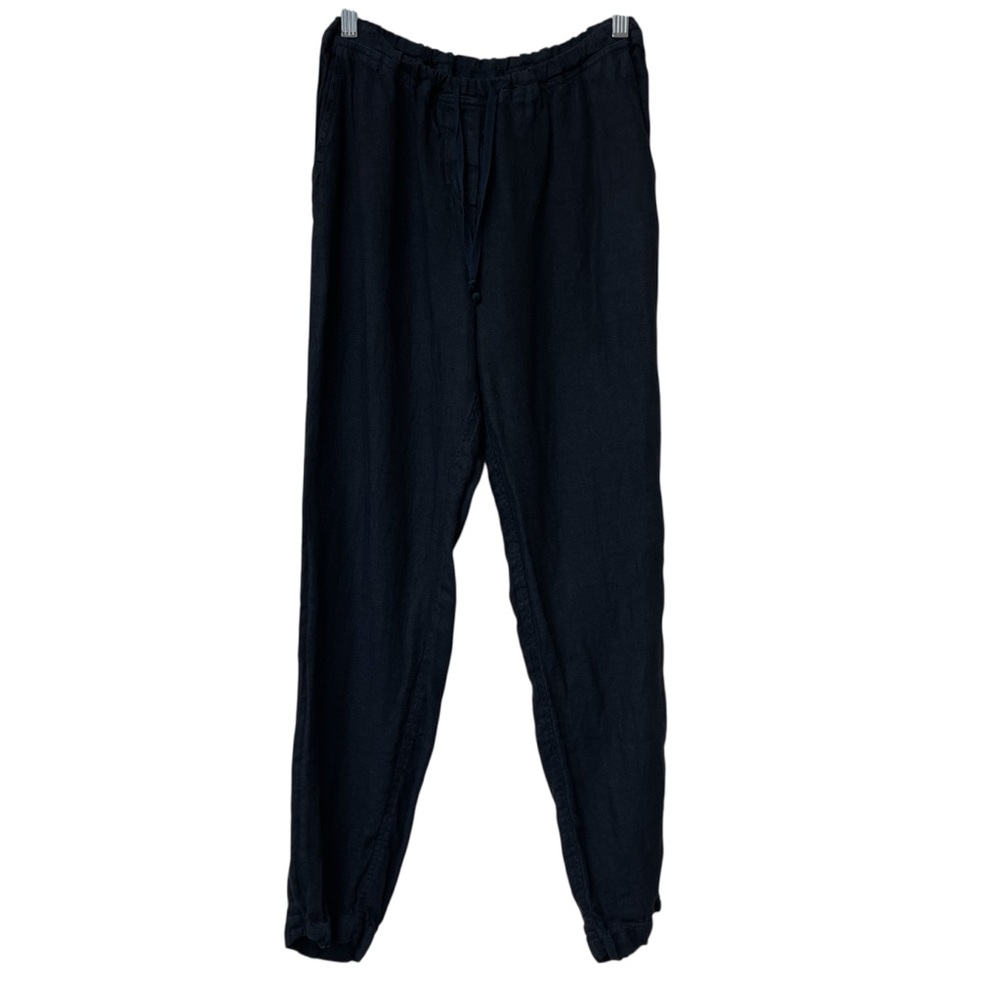CP Shades Linen Pant Black Drawstring Elastic Pockets Granola Girl Womens Medium